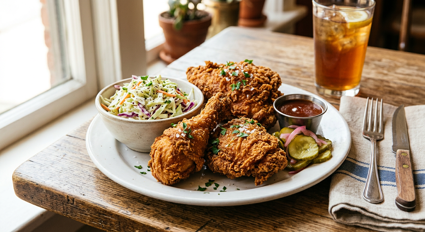 Fried chicken and waffles